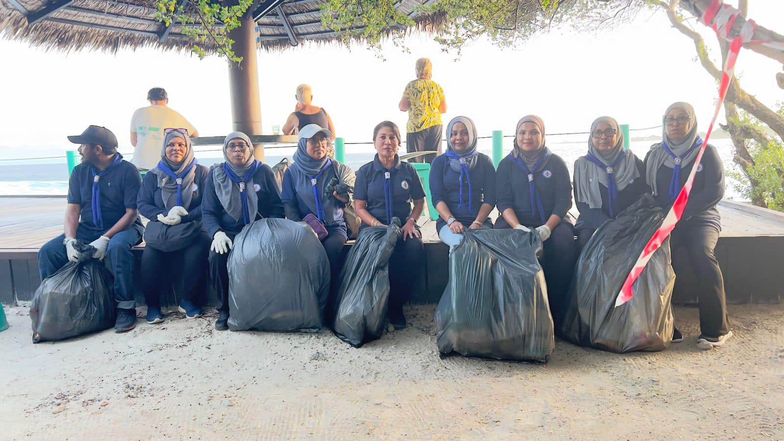 Clean beach after event